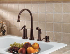Pfister Ashfield Single Handle Kitchen Faucet In Rustic Bronze