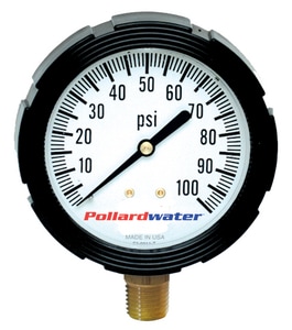 Thuemling Industrial Products Bourdon 3-1/2 in. 200 psi Liquid Filled Pressure Gauge MNPT T6108159 at Pollardwater