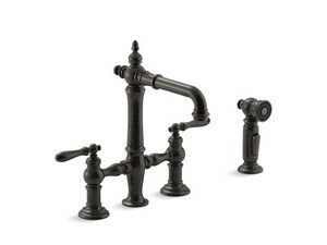 Kohler Artifacts Two Lever Handle Bar Faucet In Oil Rubbed Bronze