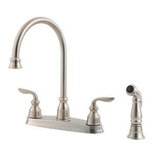 Pfister Avalon 1 8 Gpm 4 Hole Deck Mount Kitchen Sink Faucet With