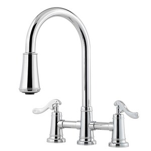 Pfister Ashfield Two Handle Bridge Kitchen Faucet In Polished