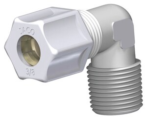 3/8 x 1/4 in. MPT Reducing Kynar® and Polybutylene Compression Elbow Connector J4064KPG at Pollardwater