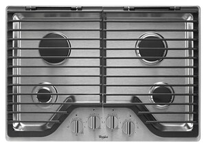 Whirlpool Natural Gas 4 Burner Cooktop With Hinged Grate