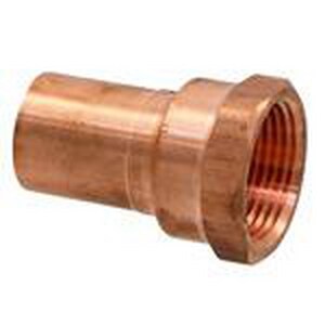 Wrot Copper Pressure 1/2" Copper X 1" Fitting Female Reducing Adapter 2 Pack 
