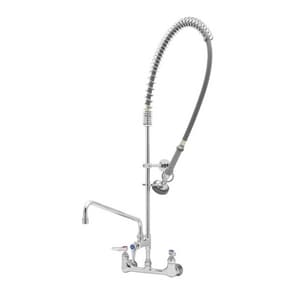 T&S Brass 8 in. Two Lever Handle Wall Mount Swing Nozzle Pre-Rinse 