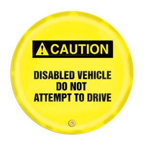 24 Wheel Cover CAUTION DISABLED VEH AKDD739 at Pollardwater