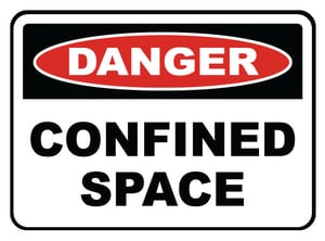 Accuform Signs 14 x 10 in. Plastic Sign - DANGER CONFINED SPACE PERMIT REQUIRED DO NOT ENTER AMCSP026VP at Pollardwater