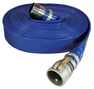 Abbott Rubber Co Inc 3 in. x 50 ft. PVC Blue Discharge Hose MNPSM x Female Quick Connect MRA1145300050CN at Pollardwater