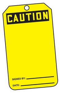 Safety TAG CAUTION & BLANK CARD 25 Pack AMDT612PTP at Pollardwater