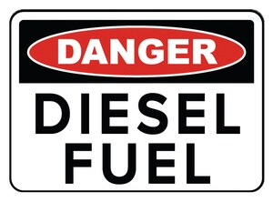 Accuform Signs 14 x 10 in. Adhesive Vinyl Sign - DANGER DIESEL FUEL AMCHL226VS at Pollardwater