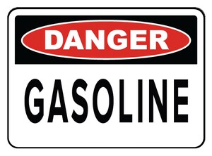 Accuform Signs 14 x 10 in. Adhesive Vinyl Sign - DANGER GASOLINE AMCHL245VS at Pollardwater