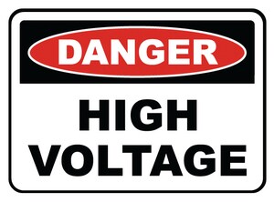 Accuform Signs 14 x 10 in. Plastic Sign - DANGER HIGH VOLTAGE KEEP OUT AMELC128VP at Pollardwater