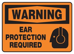 10 X 14 Plastic SIGN WARNING EAR Protector AMPPE300VP at Pollardwater