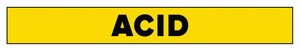 Accuform Signs 1 x 8 in. Acid Pipe Marker in Black and Yellow ARPK109SSA at Pollardwater