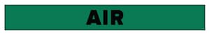 Accuform Signs 1 x 8 in. Air Pipe Marker in Green and White ARPK121SSA at Pollardwater
