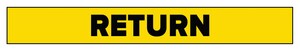 Accuform Signs 1 x 8 in. Return Pipe Marker in Yellow ARPK611SSA at Pollardwater