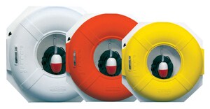 Jim-Buoy 5070 Series 60 ft. x 6 in. Plastic Life Ring Cabinet in White C5070W at Pollardwater