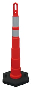 VizCon Looper-Cone® 42 in. Hi-Viz Orange with (1) 4 in. &  (1) 6 in. High Performance Reflective Sheeting and 30 lb Base T46164CRU30HP at Pollardwater