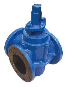 Milliken Valve Millcentric® 4 in. Buna-N Coated Cast Iron, Buna-N, EPDM and 316 SS Stainless Steel 175 psi Flanged Wheel Handle Plug Valve M604E1P at Pollardwater