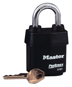 Master Lock Pro Series® 2-1/8 x 1-1/8 in. Weather Tough® Laminated Steel Padlock Keyed Alike M6121KA at Pollardwater