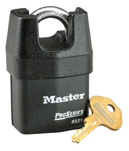 Master Lock Pro Series® 2-1/8 x 3/4 in. Shrouded Laminated Steel Padlock Keyed Alike M6321KA at Pollardwater