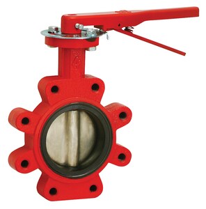 Matco-Norca B5 10 in. Cast Iron Lug Buna-N Lever Handle Butterfly Valve MB5LGL10 at Pollardwater