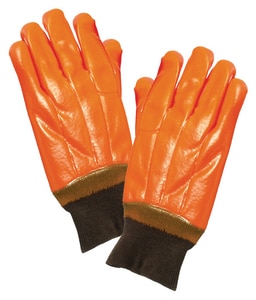 Seattle Glove Insulated High-Viz Orange PVC Glove Knit Wrist Large Pair S8940 at Pollardwater