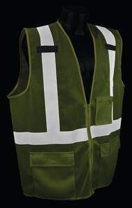 Radians SV27 Size XXXL Polyester Mesh Safety and Surveyor Multipurpose Vest in Hi-Viz Green RSV272ZGM3X at Pollardwater