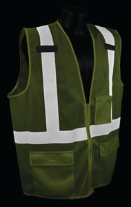 Radians Radwear® Size XXXXL Safety Vest in Hi-Viz Green RSV272ZGM4X at Pollardwater
