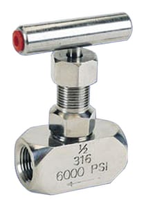 Accurate Valve Automation 1/4 in. Stainless Steel FNPT Needle Valve A908B at Pollardwater
