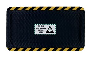 M+A Matting Hog Heaven™ 96 x 7/8 in. Anti-Fatigue Mat in Black and Yellow A424026496 at Pollardwater