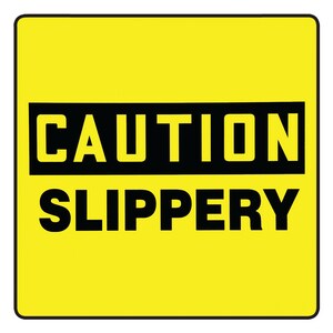 Accuform Signs 10 in. Label - Slippery APFC634 at Pollardwater