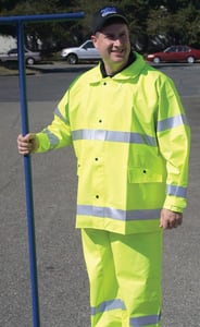 Tingley Comfort-Brite® Size 2XL Plastic Jacket in Fluorescent Yellow-Green TJ53122XXL at Pollardwater