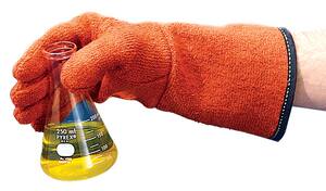 Bel-Art Products Clavies® Size 18 Terry Cloth Heat Resistant Bio Hazard Oven Glove in Orange BH132010001 at Pollardwater