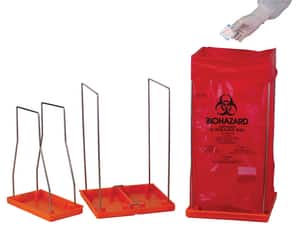 Bel-Art Products 3-3/8 x 5 x 8-1/2 in. Wire Frame for 8-1/2 x 11 in. F13166-0001 Biohazard Bags BH131931000 at Pollardwater