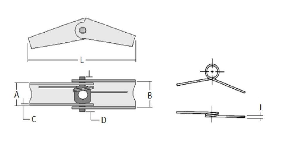 Carbon Steel Toggle Bolt Wing (Pack of 25)