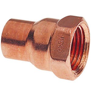 Wrot Copper Adapter 3/4" Tube Size Pk25 ZJ C x FNPT Connection Type 