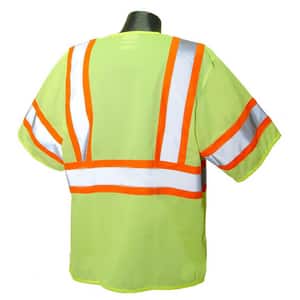 Radians Radwear™ Size L Polyester Mesh Reusable Safety Vest in Hi-Viz Green RSV223ZGML at Pollardwater