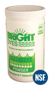 Kings Cote Chemicals Bright Dyes® 1 lb. Water Tracing Dye Powder in Fluorescent Yellow and Green K105001 at Pollardwater