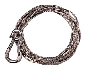 Thern 28 ft. Stainless Steel Cable with Eye Hook TWS2528NE at Pollardwater