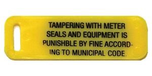 Mars Company Plastic Warning Tag 1-Side Curb Stop Lock (Pack of 50) MF2273022WHPK at Pollardwater