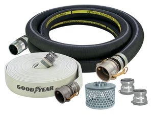 Abbott Rubber Co Inc 3 in. x 36 ft. EPDM Hose Kit with Steel Suction Strainer A1210KIT3001130QC at Pollardwater