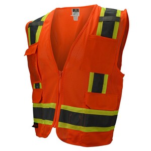 Radians Radwear™ M Size Surveyor Safety Vest with 2-Tone in Orange RSV62ZOMM at Pollardwater