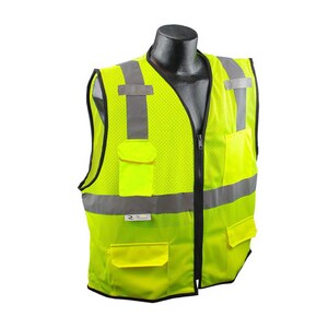 Radians Radwear® Size XXL/XXXL Safety Vest in Hi-Viz Green RSV7E2ZGM2X3X at Pollardwater