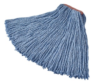 Abco 20 oz. Blended Cotton and Synthetic Cut End Narrow Band Mop in Blue (Pack of 3) ACM24020FE at Pollardwater