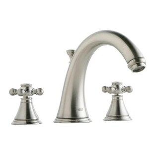 Grohe Geneva Two Handle Roman Tub Faucet In Starlight Brushed