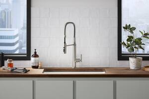 Kohler Purist Single Handle Kitchen Faucet In Vibrant Stainless