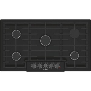 Bosch 800 Series 36 In 5 Burner Natural Gas Cooktop With Black