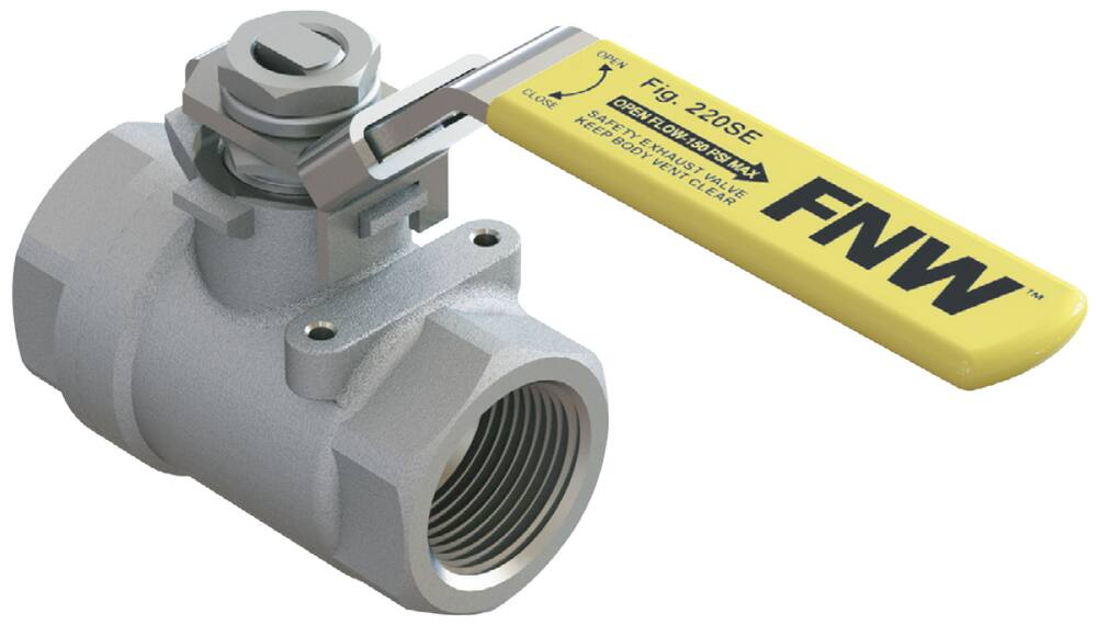 <strong>Figure 220SE</strong><br />Stainless Steel Full Port FPT Safety Exhaust Ball Valve