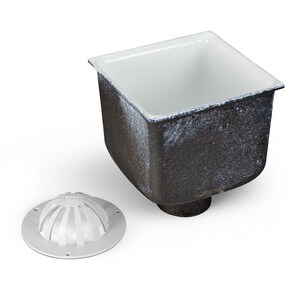 Zurn Light Commercial 8 X 8 In Cast Iron Floor Sink With Dome